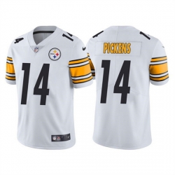Men Pittsburgh Steelers 14 George Pickens White Vapor Untouchable Limited Stitched Jersey Men Pittsburgh Steelers 14 George Pickens White Vapor Untouchable Limited Stitched Jersey