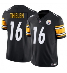 Men Pittsburgh Steelers 16 Adam Thielen Black 2025 F U S E Vapor Limited Stitched Football Jersey Men Pittsburgh Steelers 16 Adam Thielen Black 2025 F U S E Vapor Limited Stitched Football Jersey