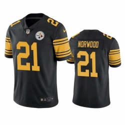 Men Pittsburgh Steelers 21 Tre Norwood Black Color Rush Limited Stitched Jerse Men Pittsburgh Steelers 21 Tre Norwood Black Color Rush Limited Stitched Jerse