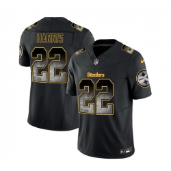 Men Pittsburgh Steelers 22 Najee Harris Black 2023 F U S E  Smoke Vapor Untouchable Limited Stitched Jersey Men Pittsburgh Steelers 22 Najee Harris Black 2023 F U S E  Smoke Vapor Untouchable Limited Stitched Jersey