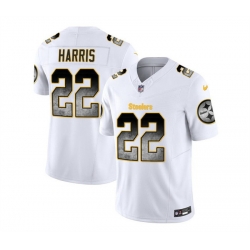 Men Pittsburgh Steelers 22 Najee Harris White 2023 F U S E  Smoke Vapor Untouchable Limited Stitched Jersey Men Pittsburgh Steelers 22 Najee Harris White 2023 F U S E  Smoke Vapor Untouchable Limited Stitched Jersey