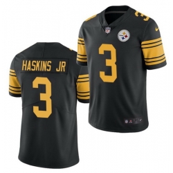 Men Pittsburgh Steelers 3 Dwayne Haskins Jr  Black Color Rush Limited Stitched jersey Men Pittsburgh Steelers 3 Dwayne Haskins Jr  Black Color Rush Limited Stitched jersey