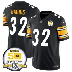 Men Pittsburgh Steelers 32 Franco Harris Black 2024 F U S E 50th Anniversary Of Super Bowl IX Alternate Vapor Untouchable Limited Stitched Jersey