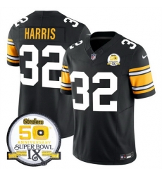 Men Pittsburgh Steelers 32 Franco Harris Black 2024 F U S E 50th Anniversary Of Super Bowl IX Vapor Untouchable Limited Stitched Jersey