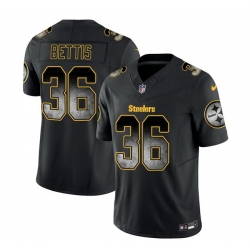 Men Pittsburgh Steelers 36 Jerome Bettis Black 2023 F U S E  Smoke Vapor Untouchable Limited Stitched Jersey Men Pittsburgh Steelers 36 Jerome Bettis Black 2023 F U S E  Smoke Vapor Untouchable Limited Stitched Jersey