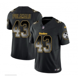 Men Pittsburgh Steelers 43 Troy Polamalu Black 2023 F U S E  Smoke Vapor Untouchable Limited Stitched Jersey Men Pittsburgh Steelers 43 Troy Polamalu Black 2023 F U S E  Smoke Vapor Untouchable Limited Stitched Jersey