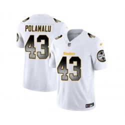 Men Pittsburgh Steelers 43 Troy Polamalu White 2023 F U S E  Smoke Vapor Untouchable Limited Stitched Jersey Men Pittsburgh Steelers 43 Troy Polamalu White 2023 F U S E  Smoke Vapor Untouchable Limited Stitched Jersey
