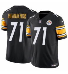 Men Pittsburgh Steelers  71 Max Iheanachor Black 2026 Draft F U S E  Vapor Limited Stitched Football Jersey