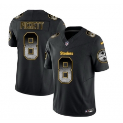 Men Pittsburgh Steelers 8 Kenny Pickett Black 2023 F U S E  Smoke Vapor Untouchable Limited Stitched Jersey Men Pittsburgh Steelers 8 Kenny Pickett Black 2023 F U S E  Smoke Vapor Untouchable Limited Stitched Jersey