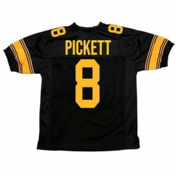 Men Pittsburgh Steelers 8 Kenny Pickett Black Rush Jersey Men Pittsburgh Steelers 8 Kenny Pickett Black Rush Jersey