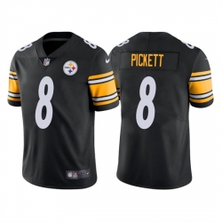 Men Pittsburgh Steelers 8 Kenny Pickett Black Vapor Untouchable Limited Stitched Jersey Men Pittsburgh Steelers 8 Kenny Pickett Black Vapor Untouchable Limited Stitched Jersey