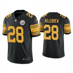 Men Pittsburgh Steelers Miles Killebrew #28 Black Rush Football Jersey Men Pittsburgh Steelers Miles Killebrew #28 Black Rush Football Jersey