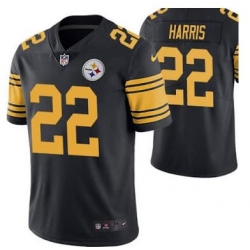 Men Pittsburgh Steelres Najee Harris 22 Black Rush Limited Jersey Men Pittsburgh Steelres Najee Harris 22 Black Rush Limited Jersey