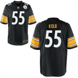 Men Steelers #55 John kolb Black Home Game Stitched Jersey Men Steelers #55 John kolb Black Home Game Stitched Jersey