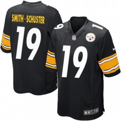 Mens Nike Pittsburgh Steelers 19 JuJu Smith Schuster Game Black Team Color NFL Jersey Mens Nike Pittsburgh Steelers 19 JuJu Smith Schuster Game Black Team Color NFL Jersey