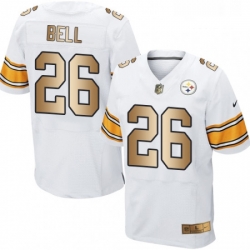 Mens Nike Pittsburgh Steelers 26 LeVeon Bell Elite WhiteGold NFL Jersey Mens Nike Pittsburgh Steelers 26 LeVeon Bell Elite WhiteGold NFL Jersey