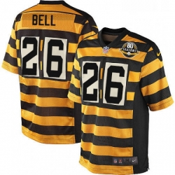 Mens Nike Pittsburgh Steelers 26 LeVeon Bell Elite YellowBlack Alternate 80TH Anniversary Throwback NFL Jersey Mens Nike Pittsburgh Steelers 26 LeVeon Bell Elite YellowBlack Alternate 80TH Anniversary Throwback NFL Jersey