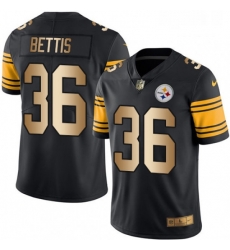 Mens Nike Pittsburgh Steelers 36 Jerome Bettis Limited BlackGold Rush Vapor Untouchable NFL Jersey