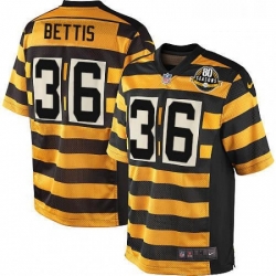 Mens Nike Pittsburgh Steelers 36 Jerome Bettis Limited YellowBlack Alternate 80TH Anniversary Throwback NFL Jersey Mens Nike Pittsburgh Steelers 36 Jerome Bettis Limited YellowBlack Alternate 80TH Anniversary Throwback NFL Jersey
