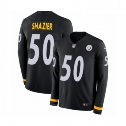 Mens Nike Pittsburgh Steelers 50 Ryan Shazier Limited Black Therma Long Sleeve NFL Jersey Mens Nike Pittsburgh Steelers 50 Ryan Shazier Limited Black Therma Long Sleeve NFL Jersey