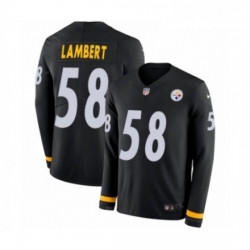 Mens Nike Pittsburgh Steelers 58 Jack Lambert Limited Black Therma Long Sleeve NFL Jersey Mens Nike Pittsburgh Steelers 58 Jack Lambert Limited Black Therma Long Sleeve NFL Jersey