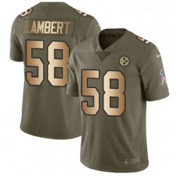 Mens Nike Pittsburgh Steelers 58 Jack Lambert Limited OliveGold 2017 Salute to Service NFL Jersey Mens Nike Pittsburgh Steelers 58 Jack Lambert Limited OliveGold 2017 Salute to Service NFL Jersey