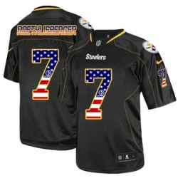 Mens Nike Pittsburgh Steelers 7 Ben Roethlisberger Elite Black USA Flag Fashion NFL Jersey Mens Nike Pittsburgh Steelers 7 Ben Roethlisberger Elite Black USA Flag Fashion NFL Jersey