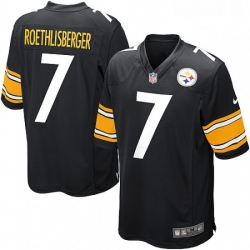 Mens Nike Pittsburgh Steelers 7 Ben Roethlisberger Game Black Team Color NFL Jersey Mens Nike Pittsburgh Steelers 7 Ben Roethlisberger Game Black Team Color NFL Jersey