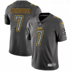 Mens Nike Pittsburgh Steelers 7 Ben Roethlisberger Gray Static Vapor Untouchable Limited NFL Jersey Mens Nike Pittsburgh Steelers 7 Ben Roethlisberger Gray Static Vapor Untouchable Limited NFL Jersey