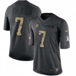 Mens Nike Pittsburgh Steelers 7 Ben Roethlisberger Limited Black 2016 Salute to Service NFL Jersey Mens Nike Pittsburgh Steelers 7 Ben Roethlisberger Limited Black 2016 Salute to Service NFL Jersey