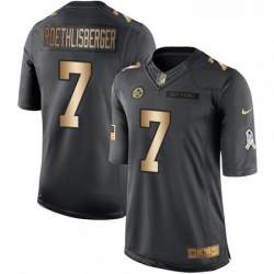 Mens Nike Pittsburgh Steelers 7 Ben Roethlisberger Limited BlackGold Salute to Service NFL Jersey Mens Nike Pittsburgh Steelers 7 Ben Roethlisberger Limited BlackGold Salute to Service NFL Jersey
