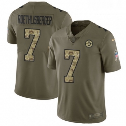 Mens Nike Pittsburgh Steelers 7 Ben Roethlisberger Limited OliveCamo 2017 Salute to Service NFL Jersey Mens Nike Pittsburgh Steelers 7 Ben Roethlisberger Limited OliveCamo 2017 Salute to Service NFL Jersey