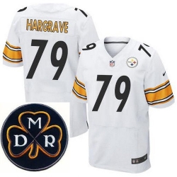 Men's Nike Pittsburgh Steelers #79 Javon Hargrave Elite White NFL MDR Dan Rooney Patch Jersey Men's Nike Pittsburgh Steelers #79 Javon Hargrave Elite White NFL MDR Dan Rooney Patch Jersey