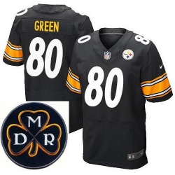 Men's Nike Pittsburgh Steelers #80 Ladarius Green Elite Black NFL MDR Dan Rooney Patch Jersey Men's Nike Pittsburgh Steelers #80 Ladarius Green Elite Black NFL MDR Dan Rooney Patch Jersey