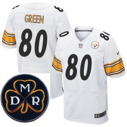 Men's Nike Pittsburgh Steelers #80 Ladarius Green Elite White NFL MDR Dan Rooney Patch Jersey Men's Nike Pittsburgh Steelers #80 Ladarius Green Elite White NFL MDR Dan Rooney Patch Jersey