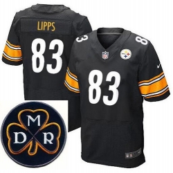 Men's Nike Pittsburgh Steelers #83 Louis Lipps Elite Black NFL MDR Dan Rooney Patch Jersey Men's Nike Pittsburgh Steelers #83 Louis Lipps Elite Black NFL MDR Dan Rooney Patch Jersey