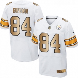 Mens Nike Pittsburgh Steelers 84 Antonio Brown Elite WhiteGold NFL Jersey Mens Nike Pittsburgh Steelers 84 Antonio Brown Elite WhiteGold NFL Jersey