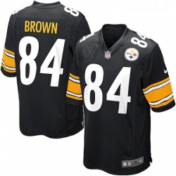 Mens Nike Pittsburgh Steelers 84 Antonio Brown Game Black Team Color NFL Jersey Mens Nike Pittsburgh Steelers 84 Antonio Brown Game Black Team Color NFL Jersey