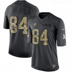 Mens Nike Pittsburgh Steelers 84 Antonio Brown Limited Black 2016 Salute to Service NFL Jersey Mens Nike Pittsburgh Steelers 84 Antonio Brown Limited Black 2016 Salute to Service NFL Jersey