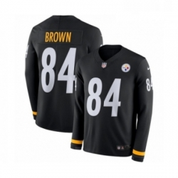 Mens Nike Pittsburgh Steelers 84 Antonio Brown Limited Black Therma Long Sleeve NFL Jersey Mens Nike Pittsburgh Steelers 84 Antonio Brown Limited Black Therma Long Sleeve NFL Jersey