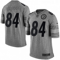 Mens Nike Pittsburgh Steelers 84 Antonio Brown Limited Gray Gridiron NFL Jersey Mens Nike Pittsburgh Steelers 84 Antonio Brown Limited Gray Gridiron NFL Jersey