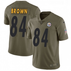 Mens Nike Pittsburgh Steelers 84 Antonio Brown Limited Olive 2017 Salute to Service NFL Jersey Mens Nike Pittsburgh Steelers 84 Antonio Brown Limited Olive 2017 Salute to Service NFL Jersey