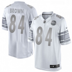 Mens Nike Pittsburgh Steelers 84 Antonio Brown Limited White Platinum NFL Jersey Mens Nike Pittsburgh Steelers 84 Antonio Brown Limited White Platinum NFL Jersey