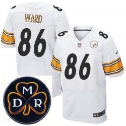 Men's Nike Pittsburgh Steelers #86 Hines Ward Elite White NFL MDR Dan Rooney Patch Jersey Men's Nike Pittsburgh Steelers #86 Hines Ward Elite White NFL MDR Dan Rooney Patch Jersey