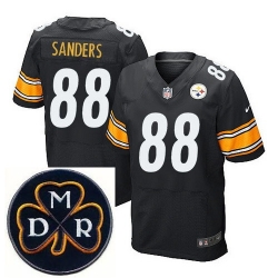 Men's Nike Pittsburgh Steelers #88 Emmanuel Sanders Black Elite MDR Dan Rooney Patch Jerseys Men's Nike Pittsburgh Steelers #88 Emmanuel Sanders Black Elite MDR Dan Rooney Patch Jerseys