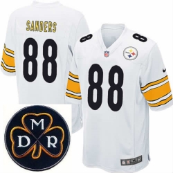Men's Nike Pittsburgh Steelers #88 Emmanuel Sanders White Elite MDR Dan Rooney Patch Jerseys Men's Nike Pittsburgh Steelers #88 Emmanuel Sanders White Elite MDR Dan Rooney Patch Jerseys