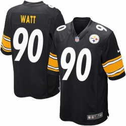 Mens Nike Pittsburgh Steelers 90 T J Watt Game Black Team Color NFL Jersey Mens Nike Pittsburgh Steelers 90 T J Watt Game Black Team Color NFL Jersey