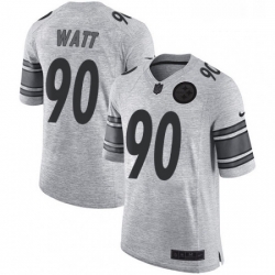Mens Nike Pittsburgh Steelers 90 T J Watt Limited Gray Gridiron II NFL Jersey Mens Nike Pittsburgh Steelers 90 T J Watt Limited Gray Gridiron II NFL Jersey