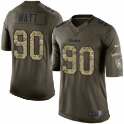 Mens Nike Pittsburgh Steelers 90 T J Watt Limited Green Salute to Service NFL Jersey Mens Nike Pittsburgh Steelers 90 T J Watt Limited Green Salute to Service NFL Jersey