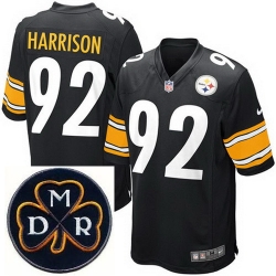 Men's Nike Pittsburgh Steelers #92 James Harrison Black MDR Dan Rooney Patch Jerseys Men's Nike Pittsburgh Steelers #92 James Harrison Black MDR Dan Rooney Patch Jerseys